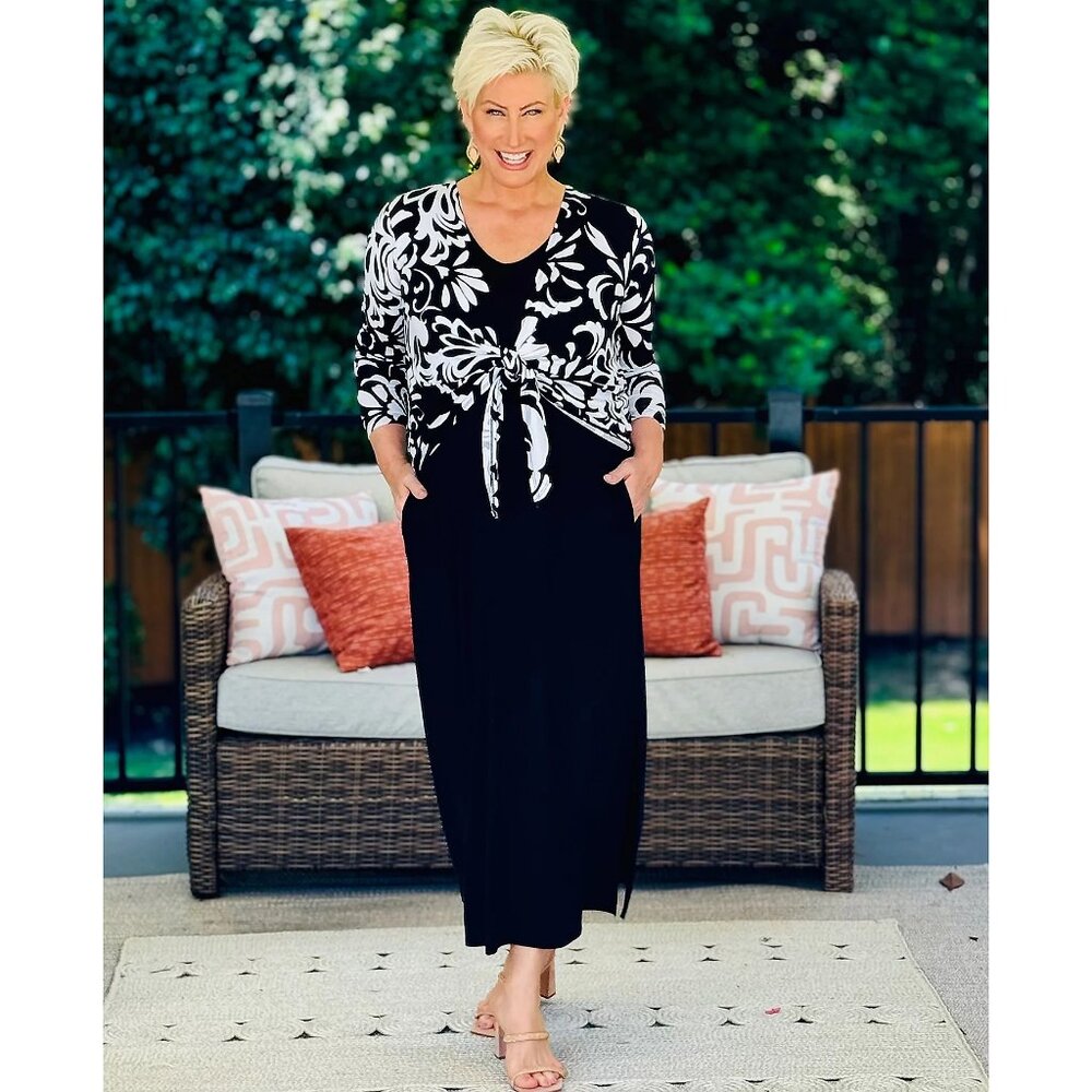 Belle By Kim Gravel Dress with Shrug Petite length